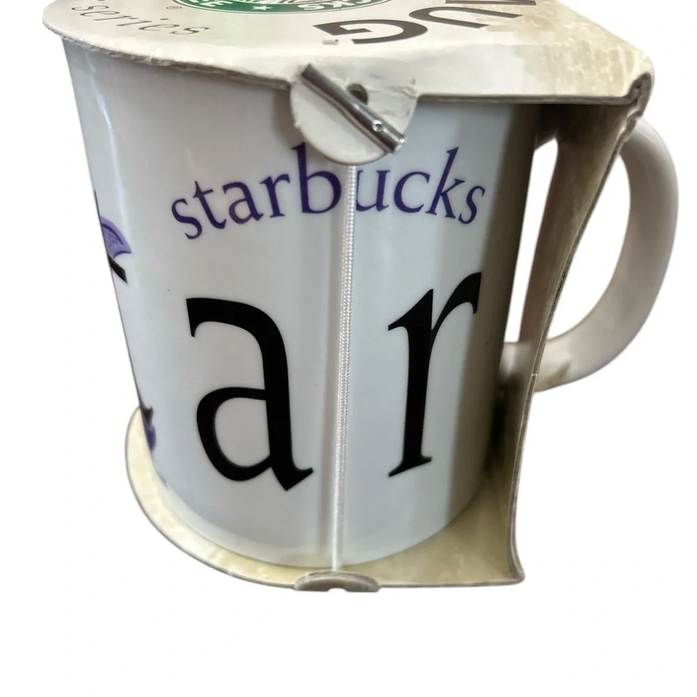 Starbucks City Mug Qatar New In Box 16oz Purple‎ White 2002 Collector Series